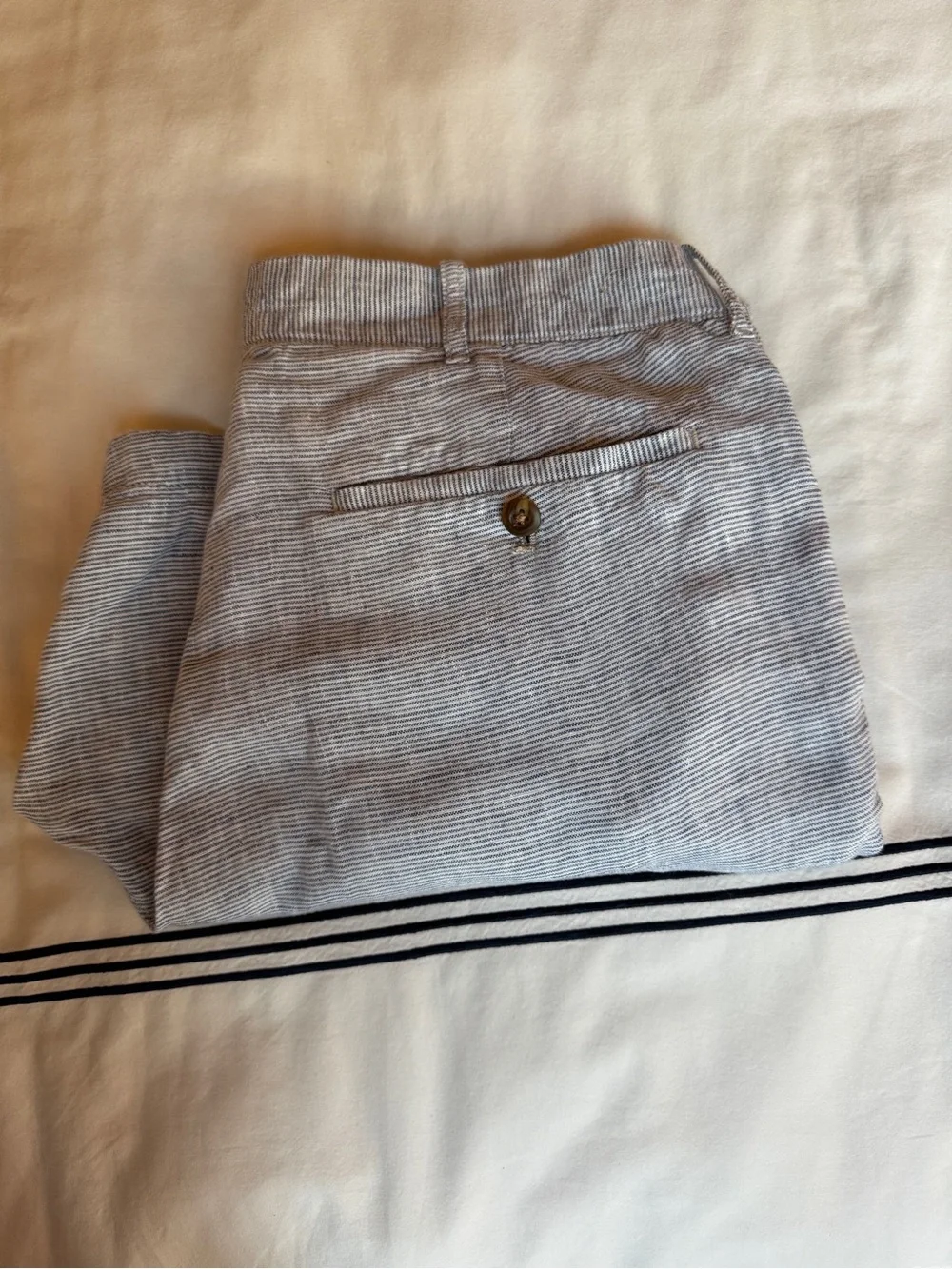 J. Crew Blue Striped shorts - 32” Waist, 7” Inseam